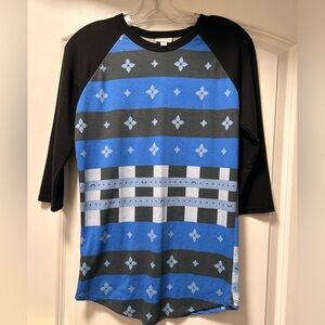 Lula Roe XS knit 3/4 sleeve tee